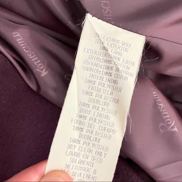 Vintage Rothschild Burgundy Coat with Bows. Dry Cleaned. - Picture 13 of 15